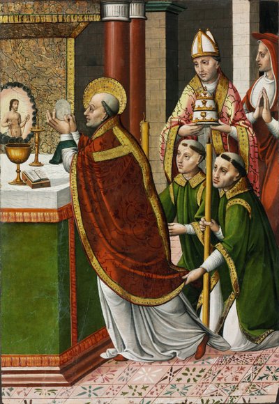 De Mis van Sint Gregorius de Grote door Master of Portillo