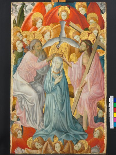 De kroning van de Maagd met de Drie-eenheid, ca. 1400 door Master of Rubielos de Mora
