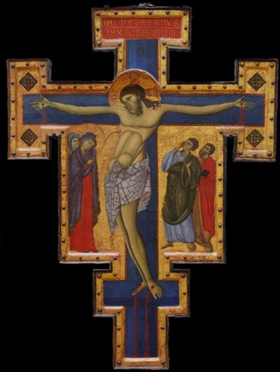 Kruisbeeld, ca. 1260-1270 door Master of Saint Francis,