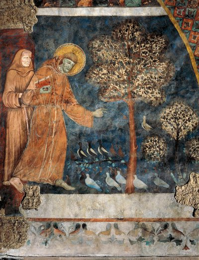 Prediking tot de vogels door Master of Saint Francis of Assisi