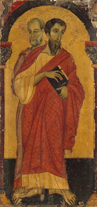 Heiligen Bartholomeus en Simon door Master of Saint Francis of Assisi