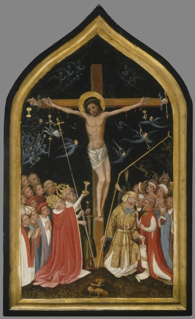 Christus aan het Levend Kruis door Master of Saint Veronica