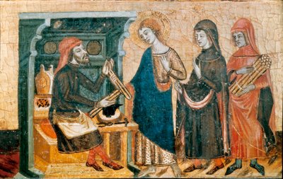 Altaarstuk van de Heiligen Johannes, Meester van Santa Coloma de Queralt door Master of Santa Coloma de Queralt