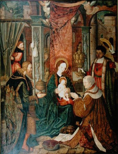 De aanbidding der wijzen door Master of St. Severin