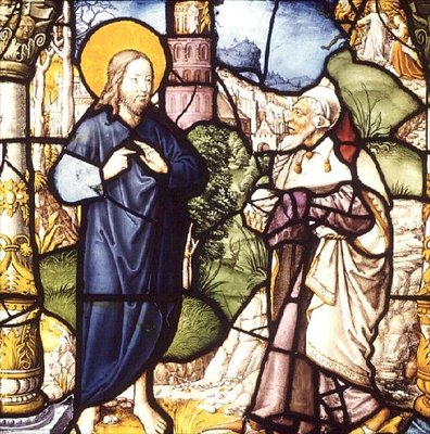 De verzoeking van Christus, raam, Keulse School, eerste helft van de 16e eeuw (glas-in-lood) door Master of St. Severin
