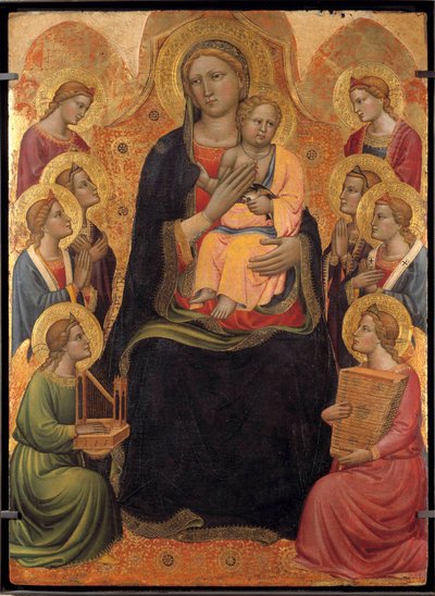 De Maagd en Kind Altaarstuk van de Meester van Saint Verdiana (14e eeuw) door Master of St. Verdiana