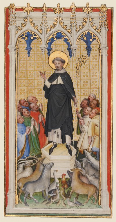 Sint Antonius Abt Zegent de Dieren, de Armen en de Zieken door Master of St. Veronica