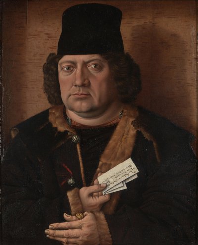 Portret van Alexander Mornauer, ca. 1464-1488 door Master of The Mornauer Portrait