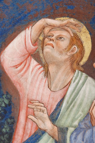 De Hemelvaart van Christus (detail) door Master of Vignola