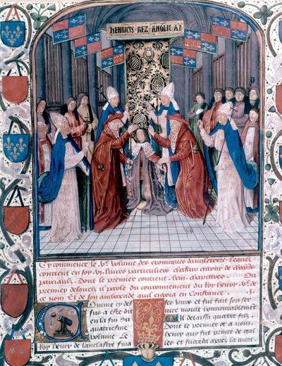 Kroning van Hendrik V van Engeland, illustratie uit 