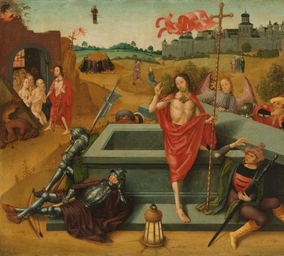 De opstanding van Christus door Master of the Amsterdam Death of