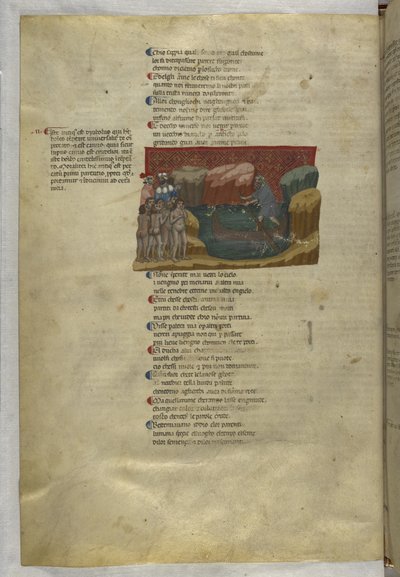 Divina Commedia: Inferno, Purgatorio, Paradiso, met een korte Latijnse commentaar; het Capitolo door Master of the Antiphonar of Padua