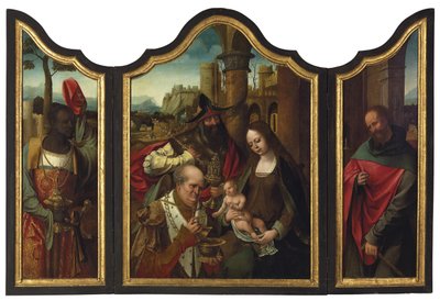 Aanbidding der Wijzen door Master of the Antwerp Adoration