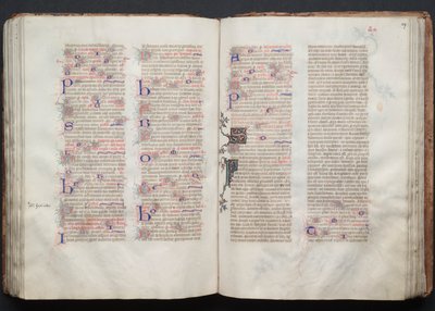 Het Gotha Missaal: Fol. 106v, Tekst, ca. 1375 door Master of the Boqueteaux