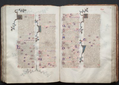 Het Gotha Missaal: Fol. 109r, Tekst, ca. 1375 door Master of the Boqueteaux
