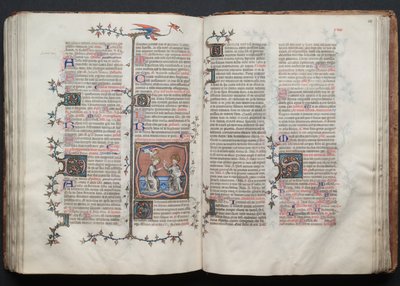 Het Gotha Missaal: Fol. 120r, Tekst, c. 1375 door Master of the Boqueteaux