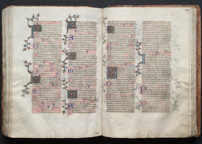 Het Gotha Missaal: Fol. 121r, Tekst, ca. 1375 door Master of the Boqueteaux