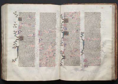 Het Gotha Missaal: Fol. 125v, Tekst, ca. 1375 door Master of the Boqueteaux