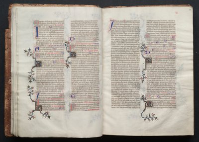 Het Gotha Missaal: Fol. 14r, Tekst, ca. 1375 door Master of the Boqueteaux