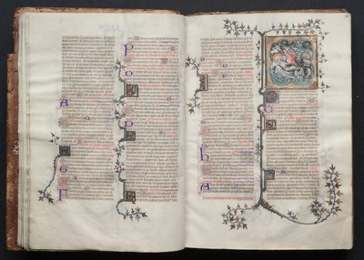 Het Gotha-missaal: Fol. 15v, tekst, ca. 1375 door Master of the Boqueteaux