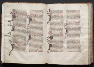 Het Gotha Missaal: Fol. 20v, Tekst, ca. 1375 door Master of the Boqueteaux