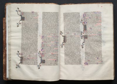 Het Gotha Missaal: Fol. 25v, Tekst, ca. 1375 door Master of the Boqueteaux