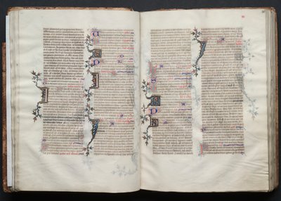 Het Gotha Missaal: Fol. 30v, Tekst, ca. 1375 door Master of the Boqueteaux