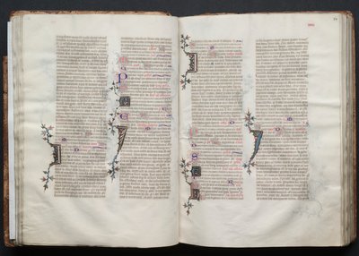 Het Gotha Missaal: Fol. 34r, Tekst, ca. 1375 door Master of the Boqueteaux