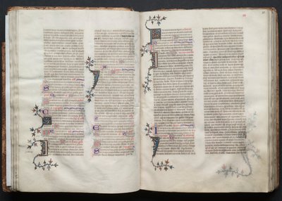 Het Gotha Missaal: Fol. 34v, Tekst, ca. 1375 door Master of the Boqueteaux