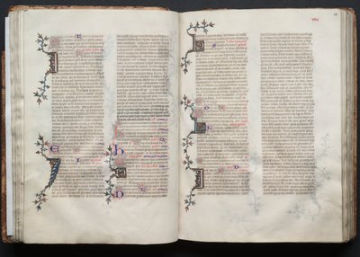 Het Gotha Missaal: Fol. 38r, Tekst, ca. 1375 door Master of the Boqueteaux