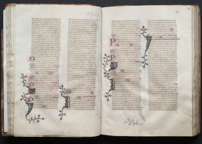 Het Gotha Missaal: Fol. 38v, Tekst, ca. 1375 door Master of the Boqueteaux