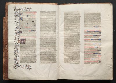 Het Gotha-missaal: Fol. 3v, tekst, ca. 1375 door Master of the Boqueteaux