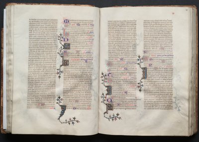 Het Gotha Missaal: Fol. 40r, Tekst, ca. 1375 door Master of the Boqueteaux
