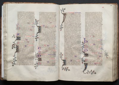 Het Gotha Missaal: Fol. 41r, Tekst, ca. 1375 door Master of the Boqueteaux