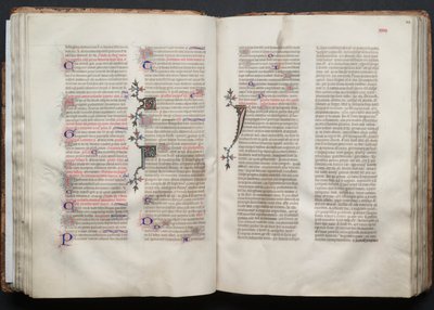 Het Gotha Missaal: Fol. 44r, tekst, ca. 1375 door Master of the Boqueteaux