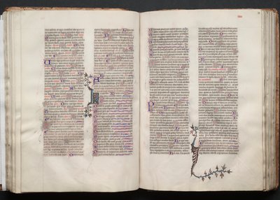 Het Gotha Missaal: Fol. 54r, Tekst, ca. 1375 door Master of the Boqueteaux