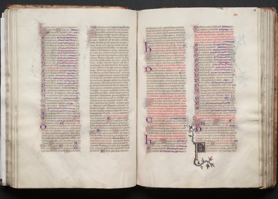 Het Gotha Missaal: Fol. 56r, Tekst, ca. 1375 door Master of the Boqueteaux