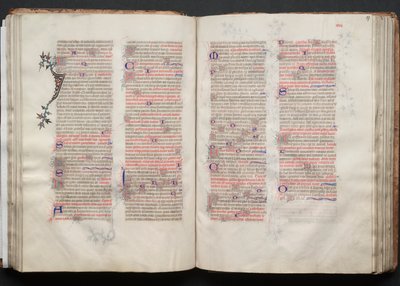 Het Gotha Missaal: Fol. 57r, Tekst, ca. 1375 door Master of the Boqueteaux