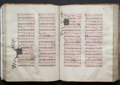 Het Gotha Missaal: Fol. 59r, Tekst, ca. 1375 door Master of the Boqueteaux