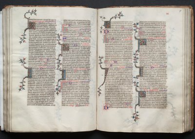 Het Gotha-missaal: Fol. 75r, tekst, ca. 1375 door Master of the Boqueteaux