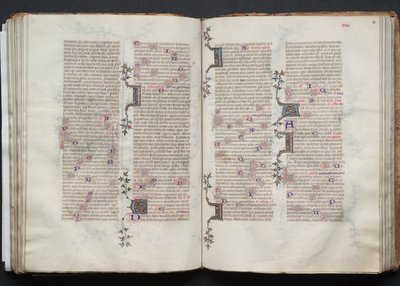 Het Gotha Missaal: Fol. 80r, Tekst, ca. 1375 door Master of the Boqueteaux