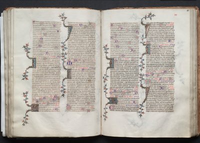 Het Gotha Missaal: Fol. 80v, Tekst, ca. 1375 door Master of the Boqueteaux