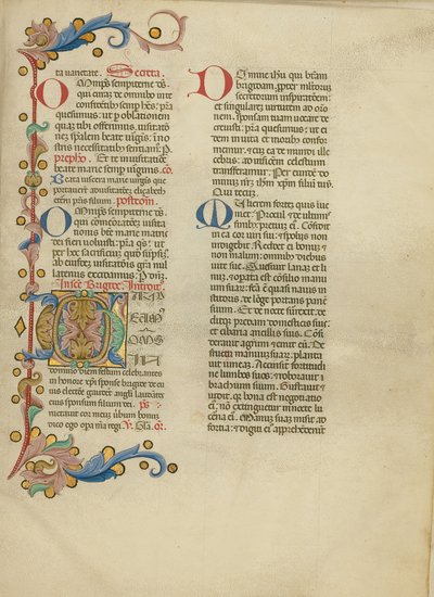 Gedecoreerde initiaal G door Master of the Brussels Initials