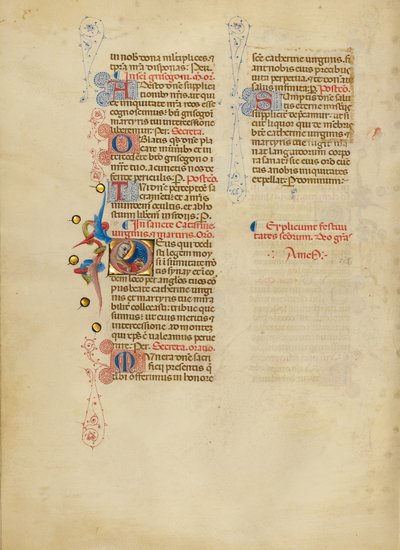 Begin D: Sint-Katelijne door Master of the Brussels Initials