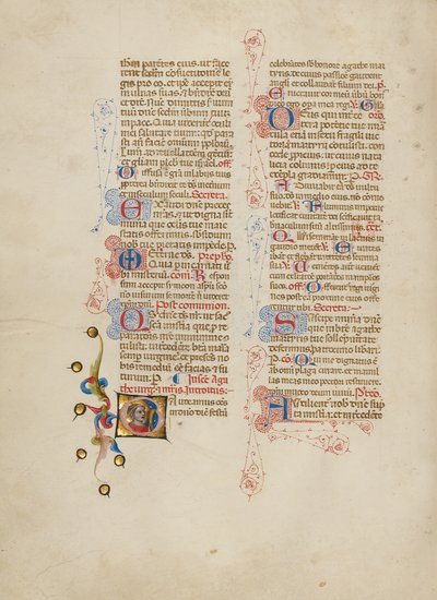 Initialen G: Sint Agatha door Master of the Brussels Initials