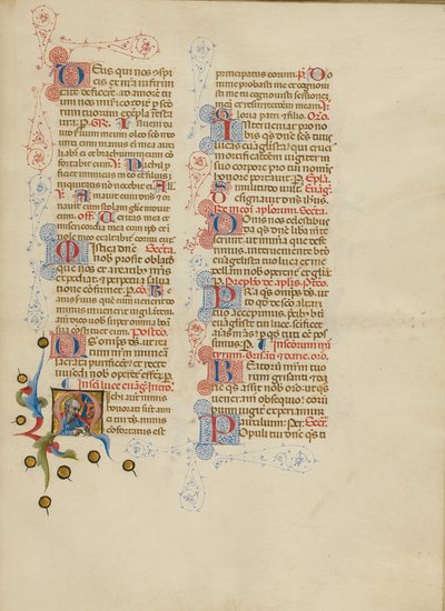 Initialen M: Sint Lucas door Master of the Brussels Initials