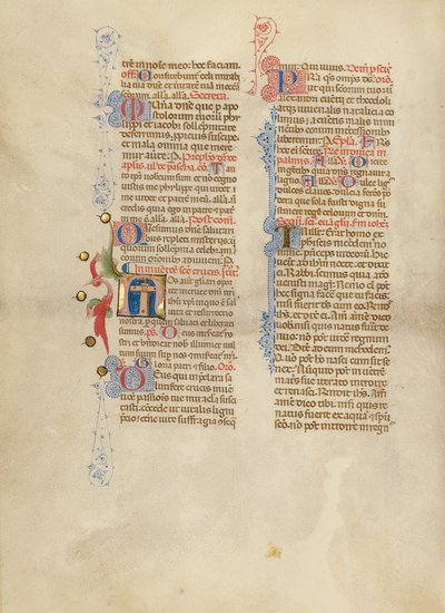 Beginletter N: Het Kruis door Master of the Brussels Initials
