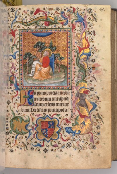 Getijden van Karel de Edele, koning van Navarra (1361-1425): fol.1r, St. door Master of the Brussels Initials and Associates
