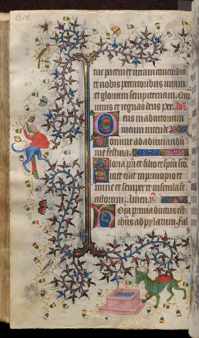 Getijden van Karel de Edele, koning van Navarra (1361-1425): fol. 129v, Tekst door Master of the Brussels Initials and Associates