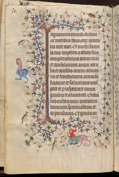 Getijden van Karel de Edele, koning van Navarra (1361-1425): fol. 15v, Tekst door Master of the Brussels Initials and Associates